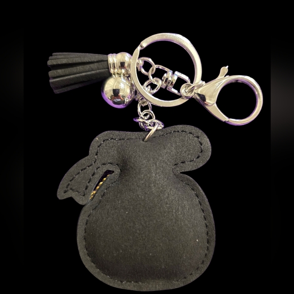 Crystal Embellished Donald Duck Bag Charm Keychain with Tassel - Picture 2 of 2